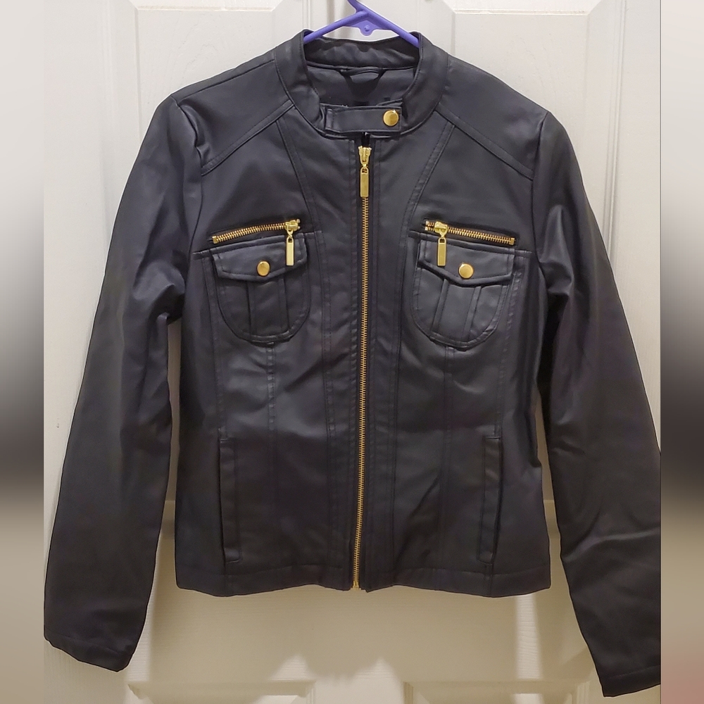 New Look Faux Leather Jacket - Size M